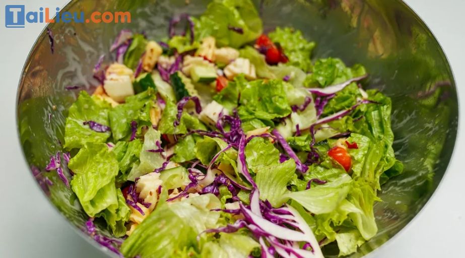 Cách làm salad rau trộn sốt mè rang