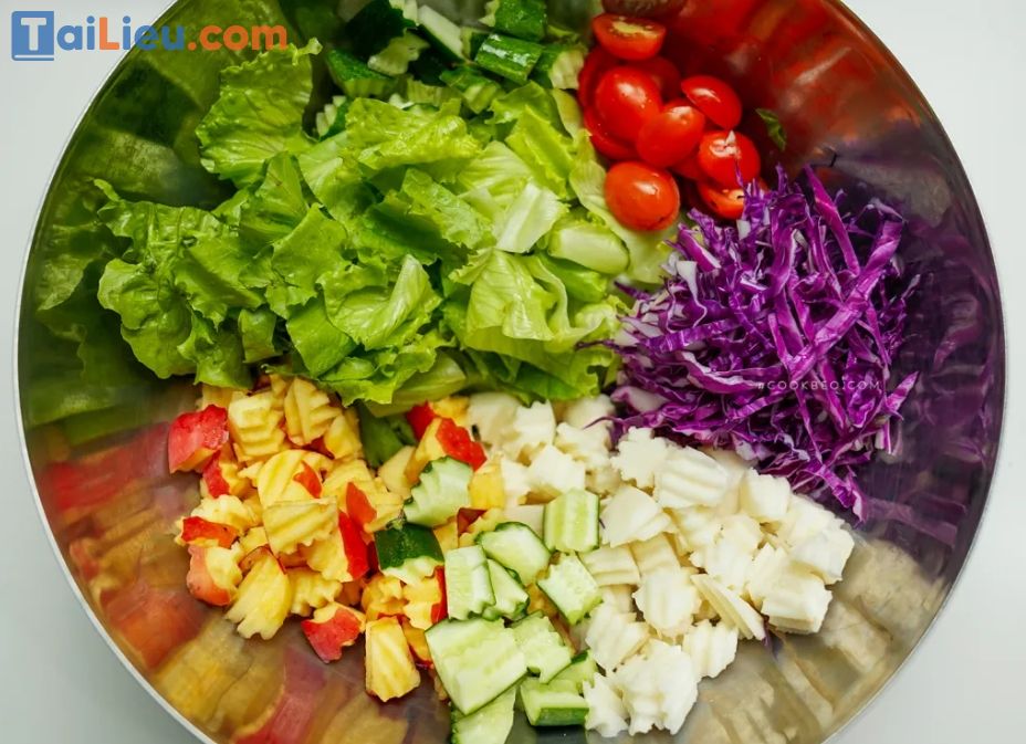 Cách làm salad rau trộn sốt mè rang