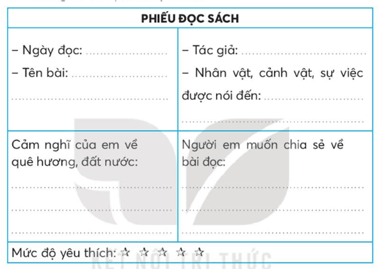 Vở bài tập Tiếng Việt lớp 3 Bài 20: Tiếng nước mình trang 47, 48 Tập 2 | Kết nối tri thức