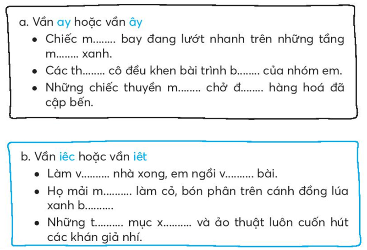 Vở bài tập Tiếng Việt lớp 3 Tiết 2 trang 44, 45, 46 Tập 1 | Chân trời sáng tạo