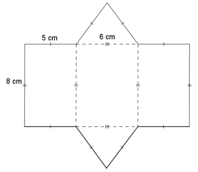 Tạo lập hình lăng trụ đứng tam giác với kích thước như Hình 9
