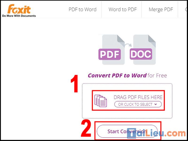 Phần mềm chuyển pdf sang word không lỗi font miễn phí Foxit