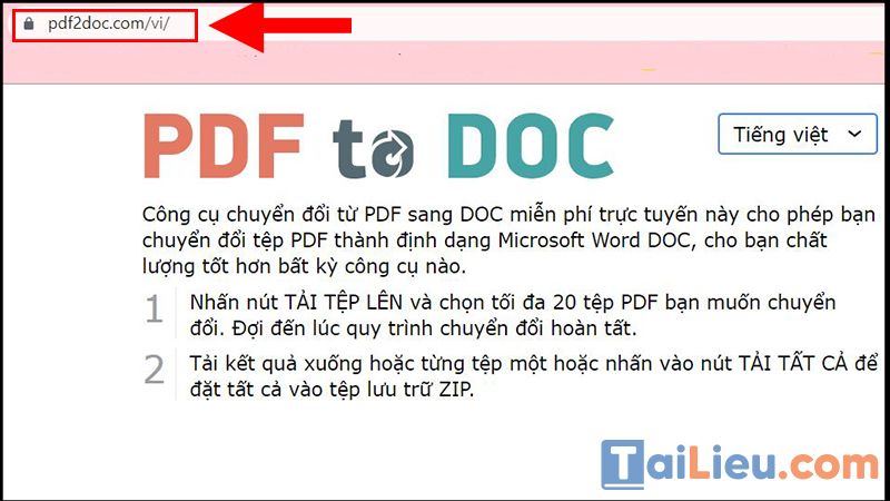 Chuyển pdf sang word không bị lỗi font bằng PDF to DOC (PDF2DOC)