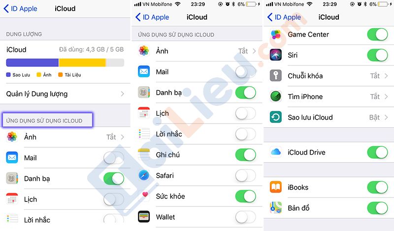 Cách giải phóng dung lượng iCloud