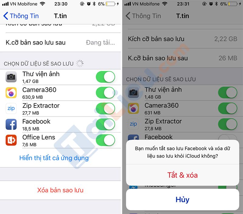 Cách giải phóng dung lượng iCloud