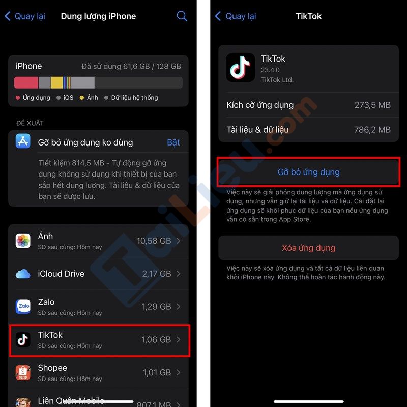 Cách giải phóng dung lượng iPhone