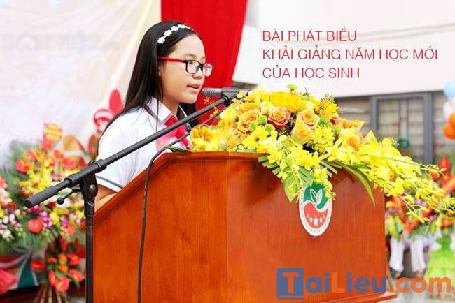 Bài phát biểu khai giảng năm học mới của học sinh