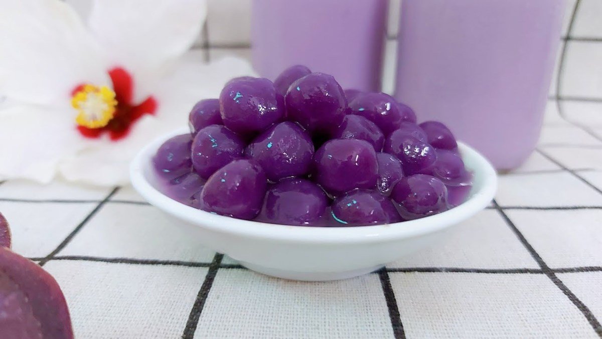 Thành phẩm trân châu từ khoai lang tím