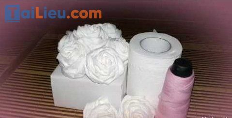 Cách làm hoa bằng giấy vệ sinh