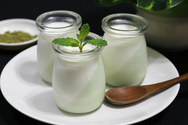 Cách làm panna cotta sữa trà xanh ở nhà đơn giản