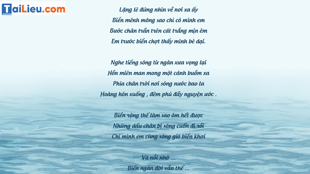 Những câu thơ hay về biển