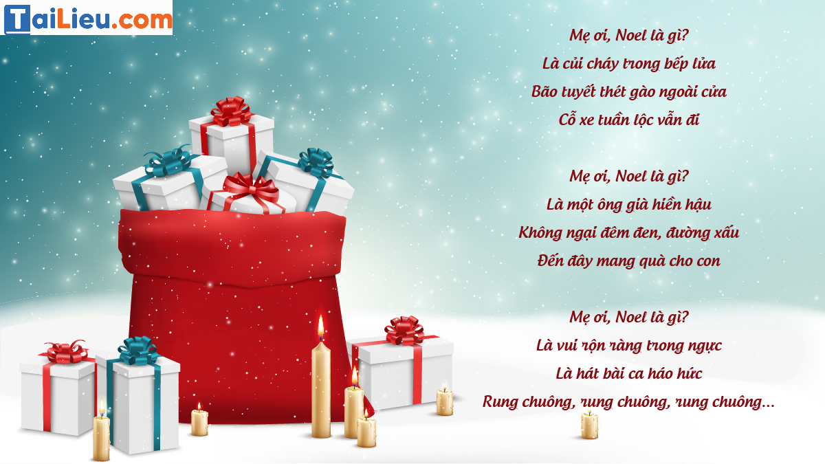 Bài thơ về Noel cho bé