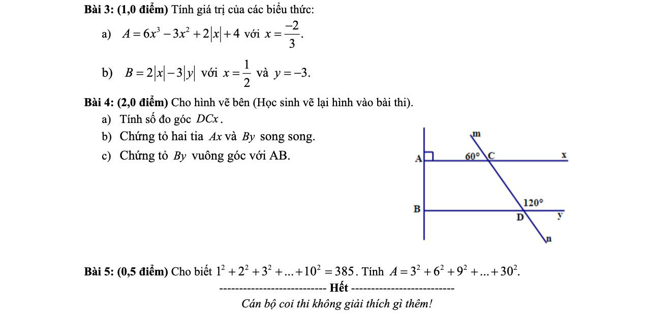 Đề thi Toán giữa kì 1 lớp 7 năm 2022 - 2023 TH&THCS Tây Hà Nội