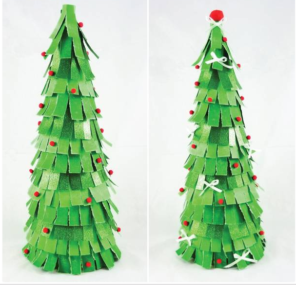 Cách làm cây thông Noel 3D bằng giấy