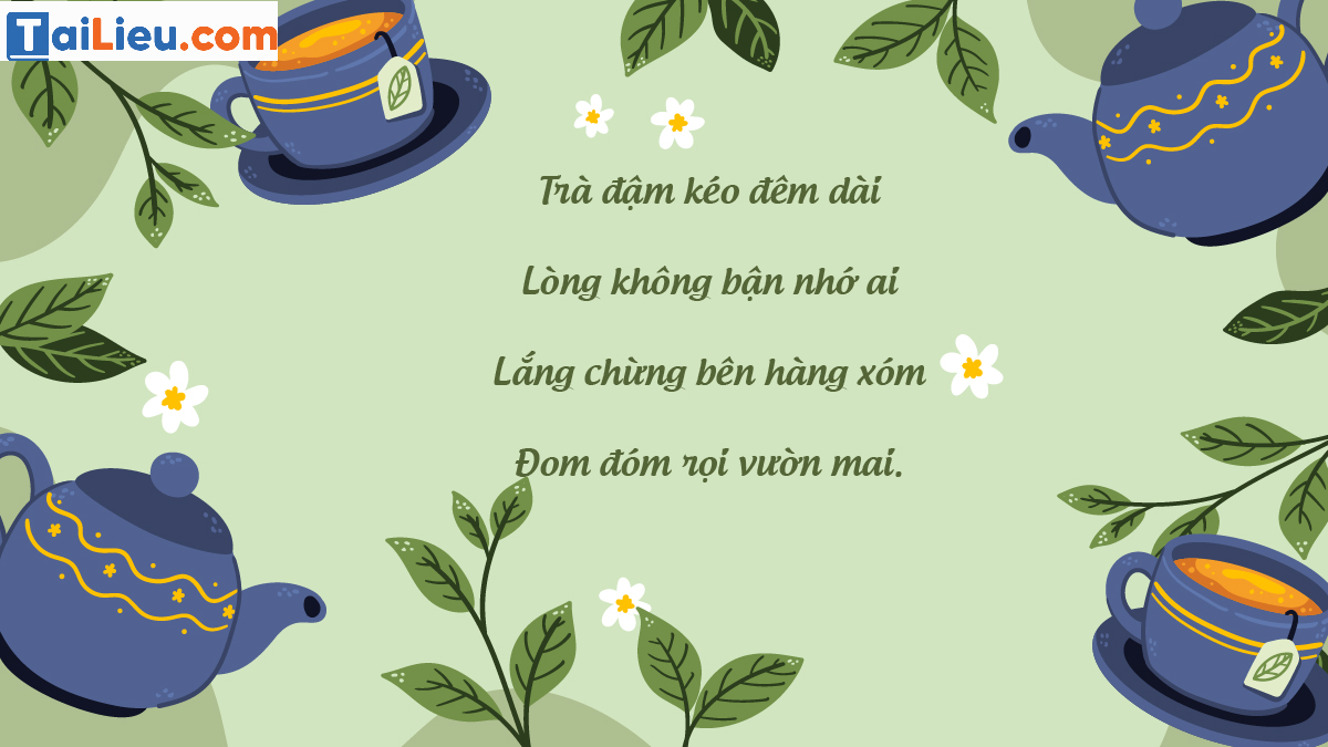 Câu thơ hay về trà đạo