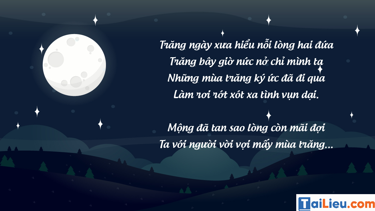 Những câu thơ hay về trăng khuya