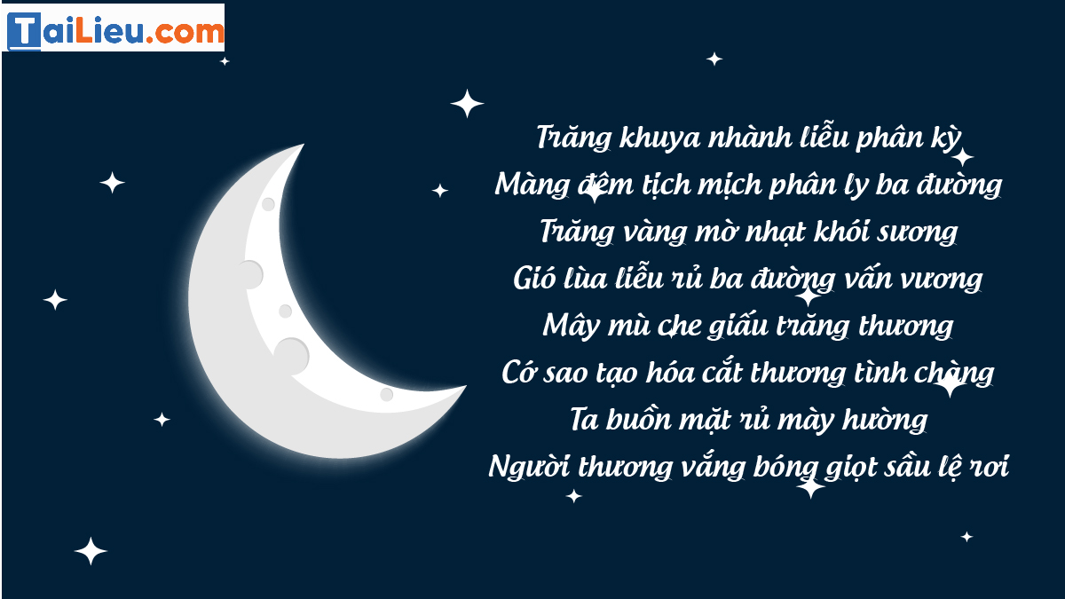 Câu thơ hay về trăng buồn