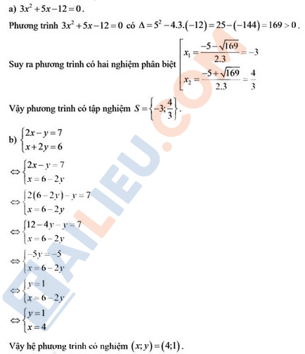 Đáp án đề thi Toán vào 10 năm 2023 tỉnh Cần Thơ chính xác nhất